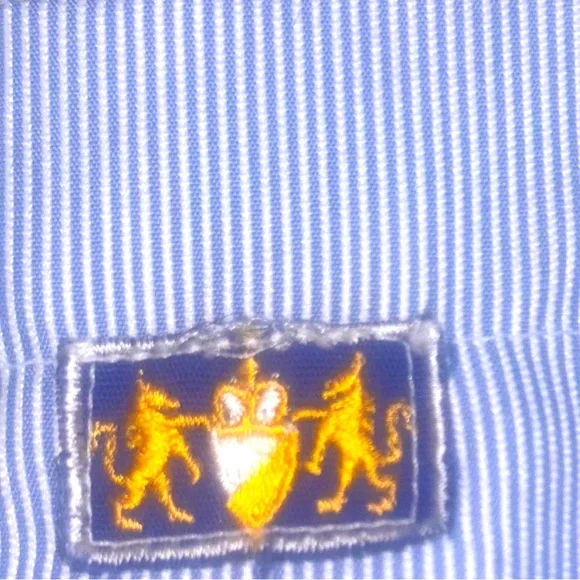 ORIG VTG Bill Parry Pinstriped Seersucker leisure suit with bronze buckle - Picture 5 of 15